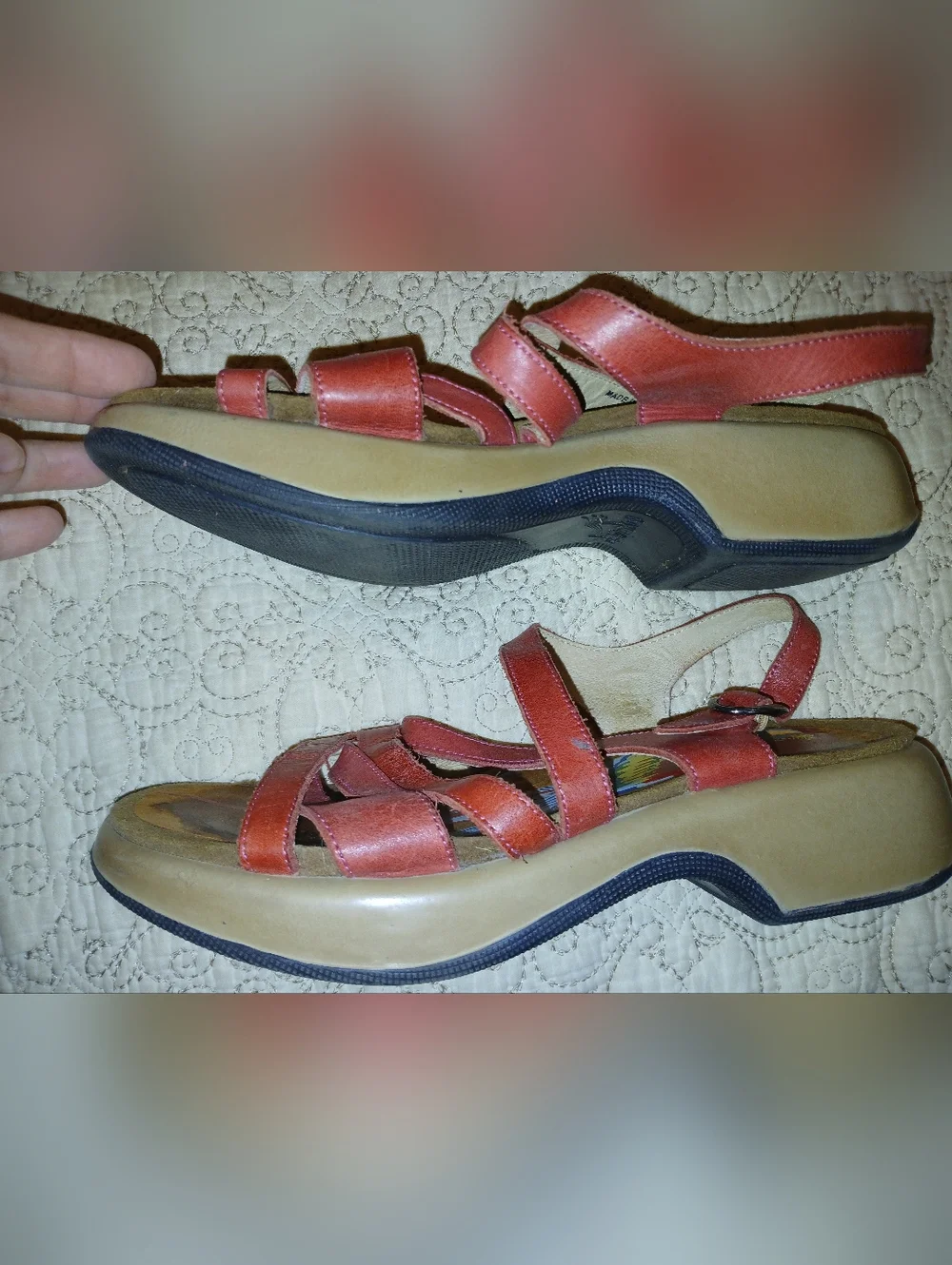 Dansko Red Strappy Sandals Size 9 - Picture 3 of 5
